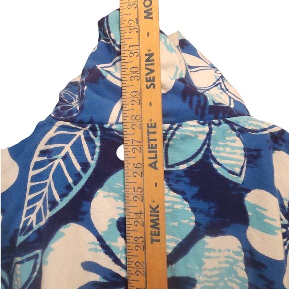Retro Floral Blue Hooded Beach Towel Hibiscus India - Picture 4 of 5